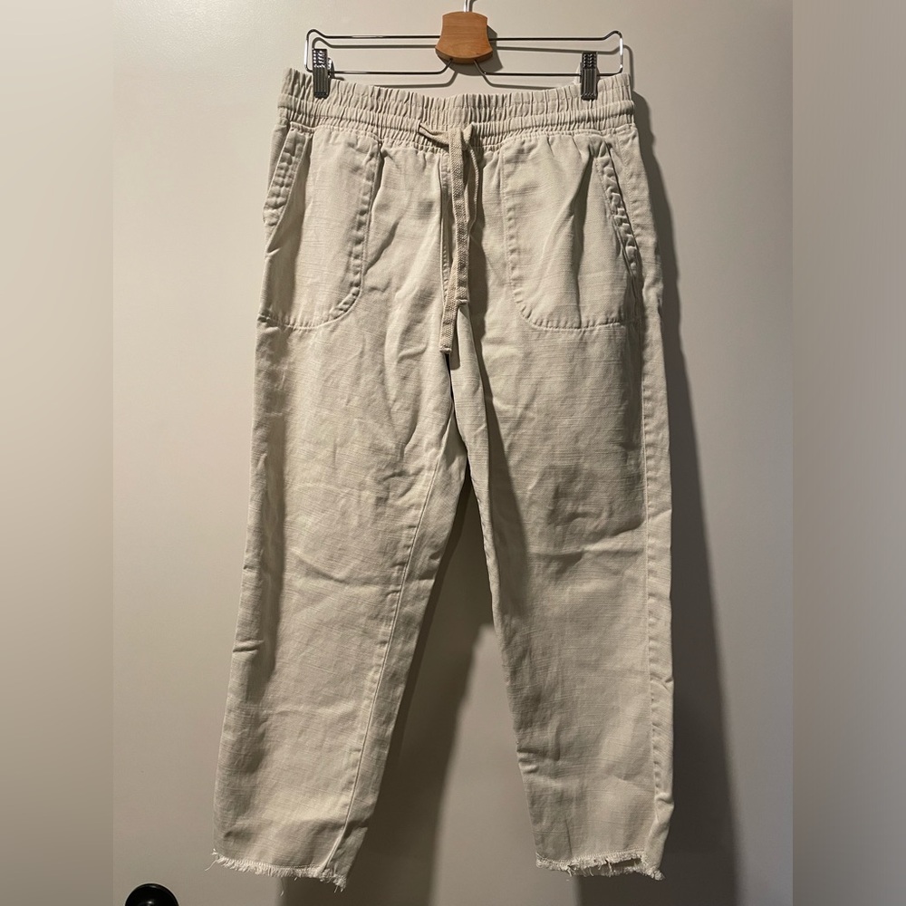 Zara Casual Cream Drawstring Pants